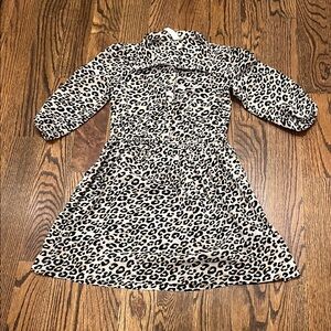 Cherokee Black and White Leopard Print Kids Dress